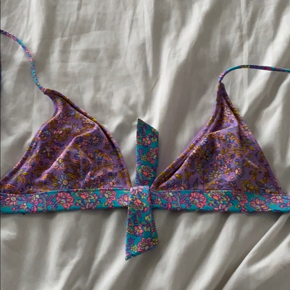 Retro Floral Bikini Top